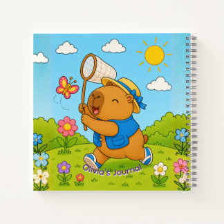 Cahier Spirale Personnalisé avec Nom de Capybara K