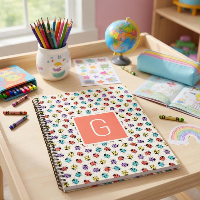 Cahier Spirale Personnalisé Coccinelle (Créateur téléchargé)