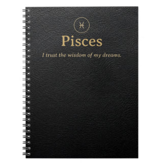 Cahier spiralé Poisson - Aspect simili cuir