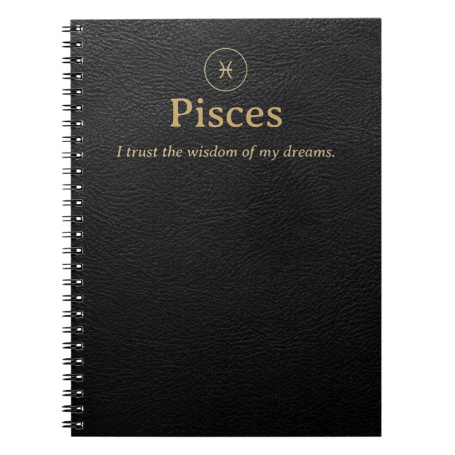 Cahier spiralé Poisson - Aspect simili cuir (Devant)
