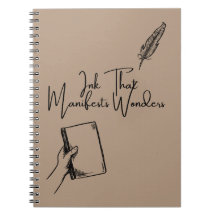 Cahier spiralé pour écrivains Ink That Manifests W