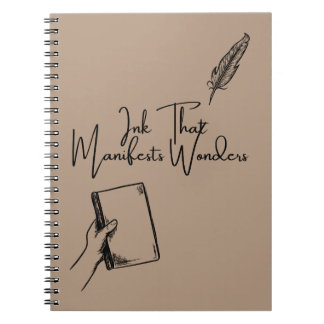Cahier spiralé pour écrivains Ink That Manifests W