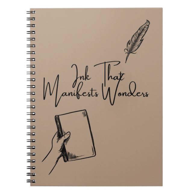 Cahier spiralé pour écrivains Ink That Manifests W (Devant)