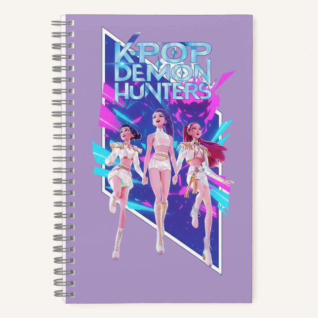 Cahier spiralé pour groupe d'idoles d'anime K-Pop (Recto)