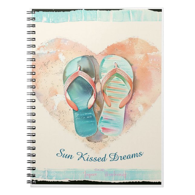 Cahier spiralé Rêves Baisers de Soleil Flip Flop (Devant)