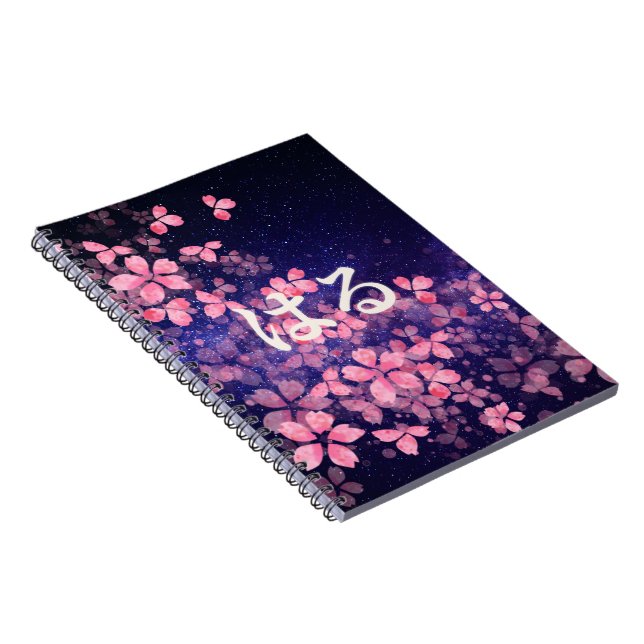 Cahier Spirale Sakura Night – Motif Haru Printemps (Côté Droit)