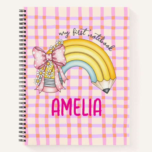 Cahier Spirale Scolaire Coquette Rose (Devant)