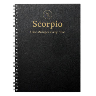 Cahier spiralé Scorpion - Aspect simili cuir