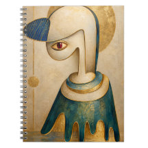 Cahier Spirale Surrealiste Bleu & Or