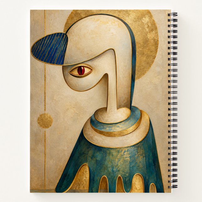 Cahier Spirale Surrealiste Bleu & Or (Dos)