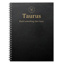 Cahier spiralé Taureau - Aspect simili-cuir