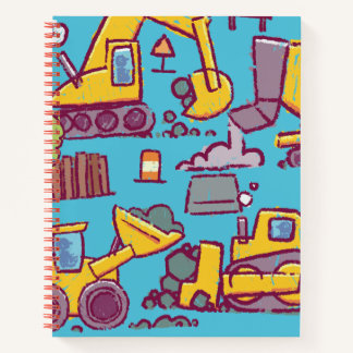 Cahier spiralé thème construction pour enfants