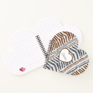 Cahier spiralé tribal bohème coeur