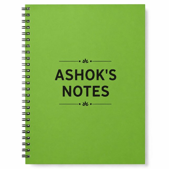 Cahier spiralé vert | Journal et notes quotidienne (Créateur téléchargé)