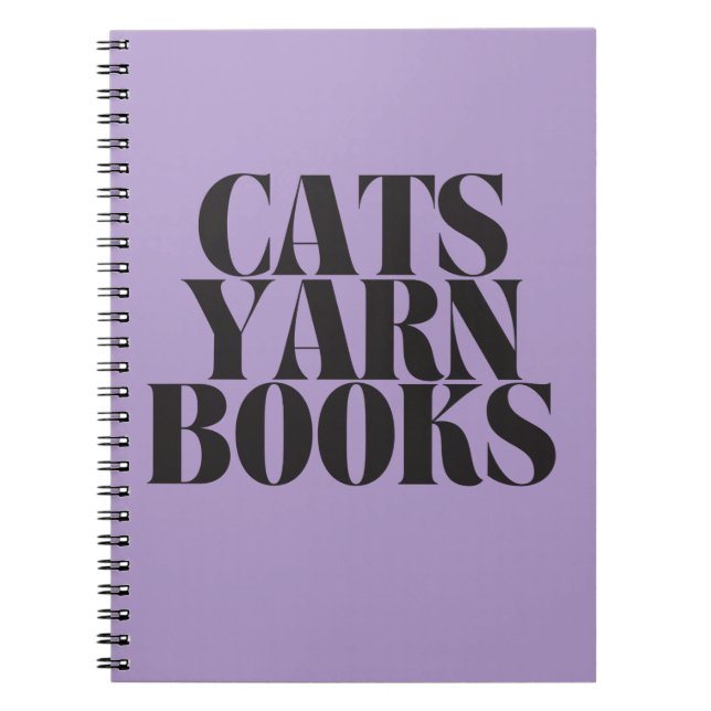 Cahier Spirale Violet Livres de Fils de Chats (Devant)
