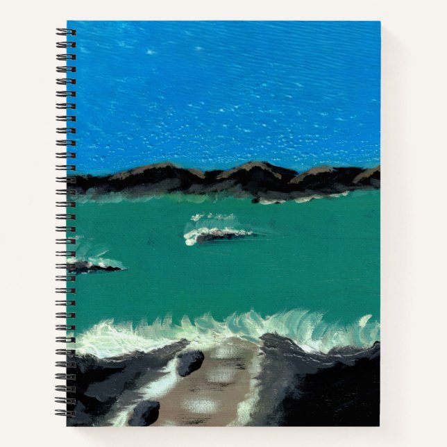Cahier spiralé vue sur l'océan (Devant)