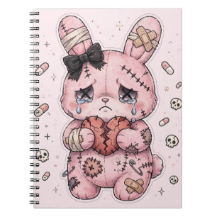 Cahier spiralé Yami Kawaii triste lapin Pastel Got