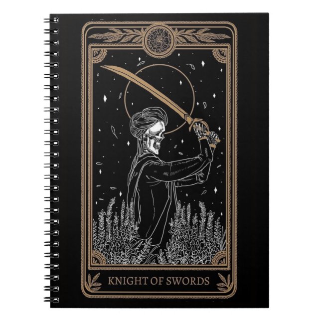 Cahier Tarot du Cavalier d'Épées | Journal d'Astro (Devant)