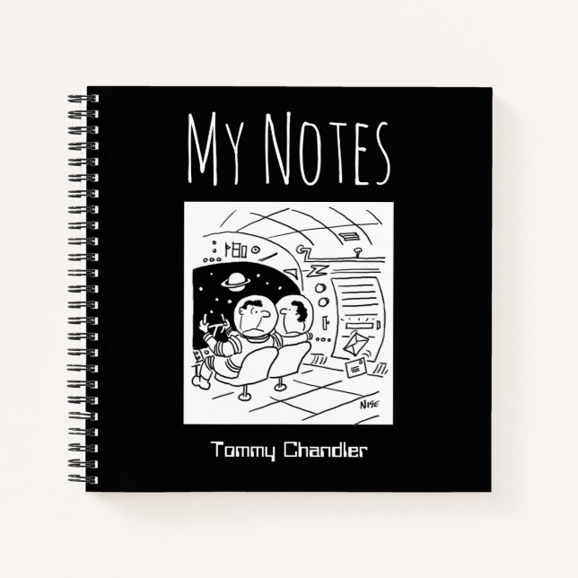 Cahier Thème Espace avec nom du propriétaire (Devant)