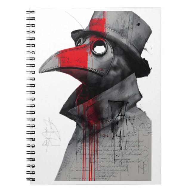 Cahier Trash Polka de Médecin de la Peste Gothique (Devant)