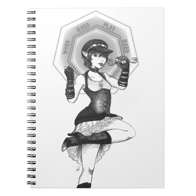 Cahier Travail Dur, Jouez Dur (Devant)