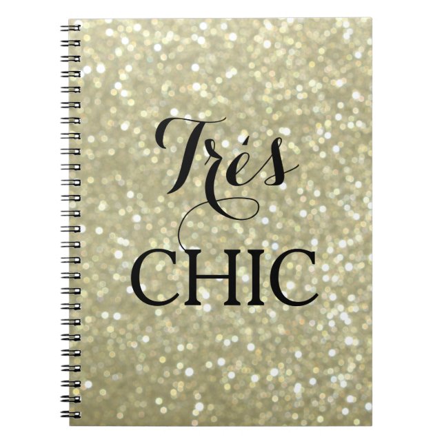 Cahier très chic à l'or étincelant (Devant)