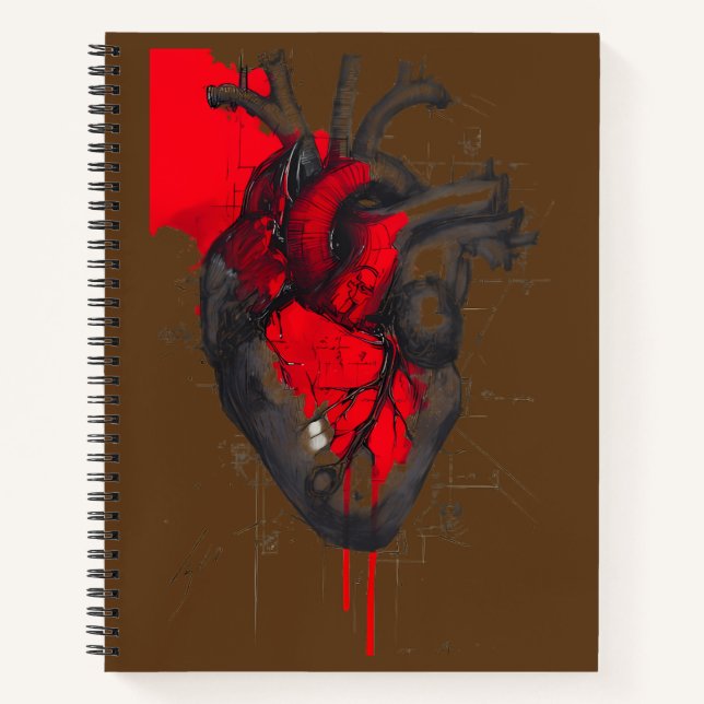 Cahier unique Cœur Humain Tache Rouge (Devant)