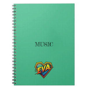 Cahier vert Eva Heart