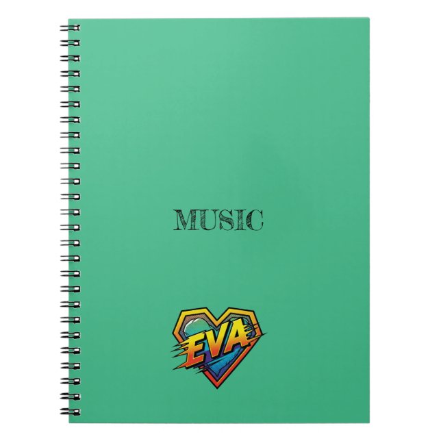 Cahier vert Eva Heart (Devant)