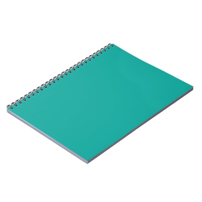 Cahier Vert | Journal Minimal Turquoise à Spirale (Côté gauche)