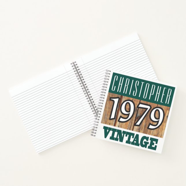 Cahier Vintage Nom avec Année 1979 (Intérieur)