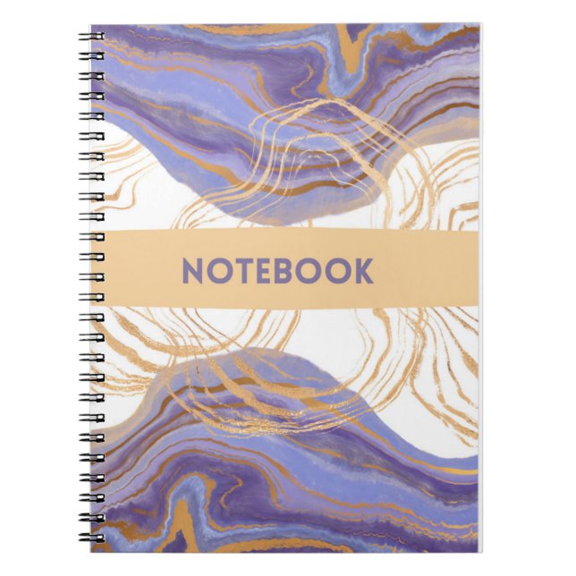 cahier violet, or et blanc (Devant)