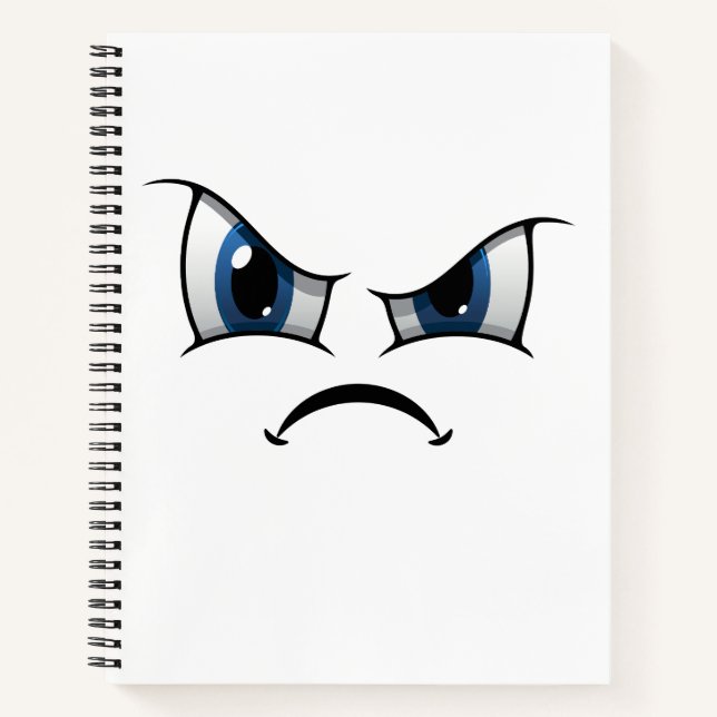 Cahier visage en colère (Devant)