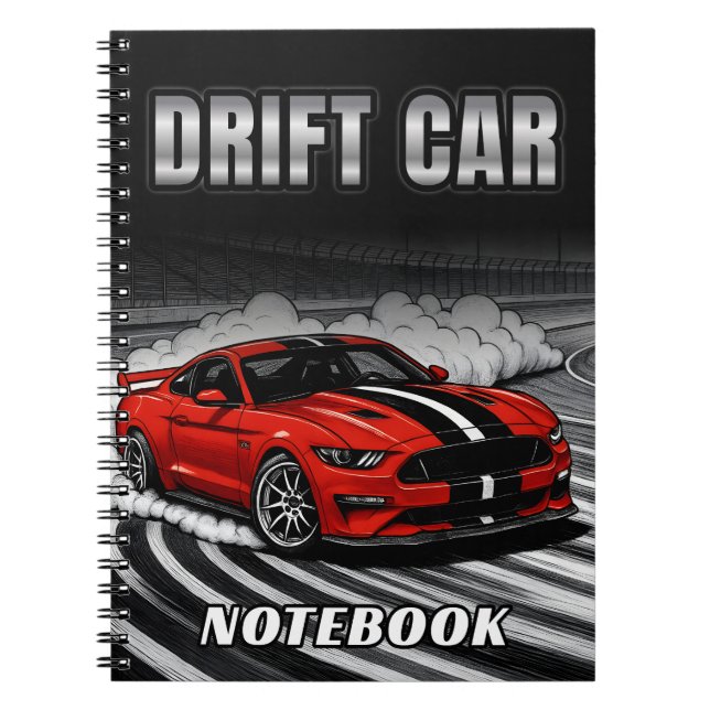 Cahier Voiture de Drift Rouge Muscle (Devant)