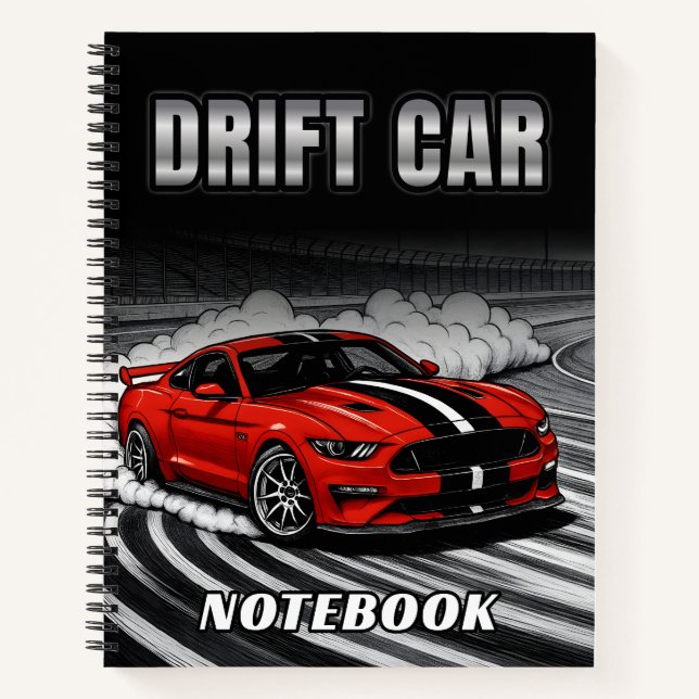 Cahier Voiture de Drift Rouge Muscle (Devant)