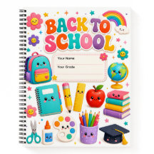 Cahier Votre Nom Niveau Retour à l'école Enfants l