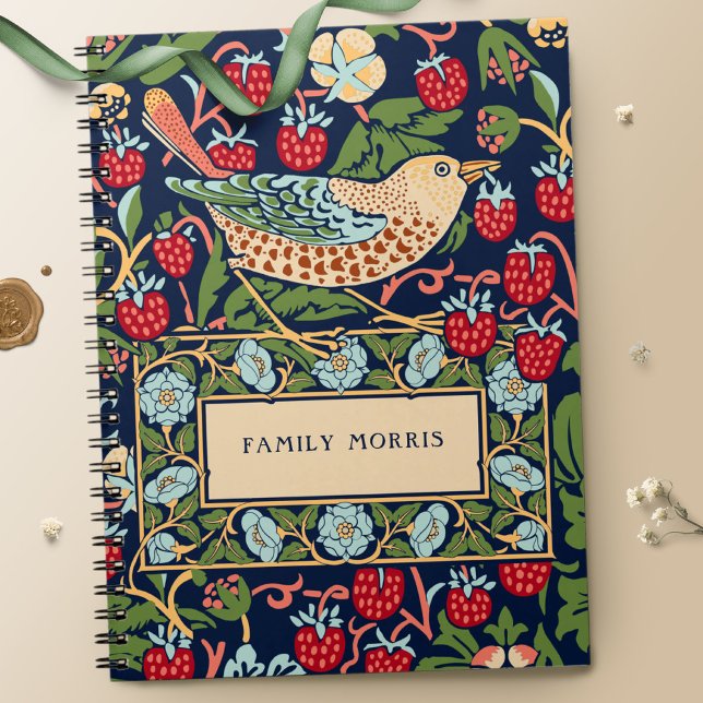 Cahier William Morris Strawberry Thief (Créateur téléchargé)