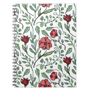 Cahiers à spirale floraux pour une écriture inspir