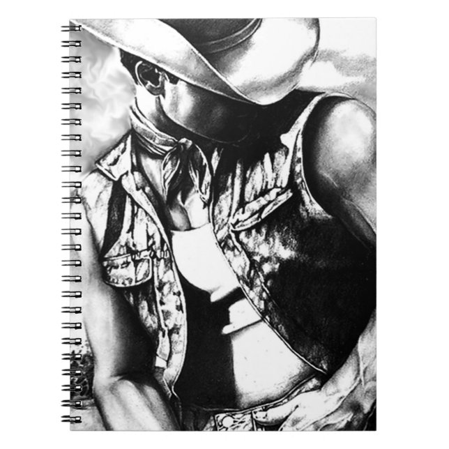 Cahiers avec dessin de cow-boy d'art fin (Devant)