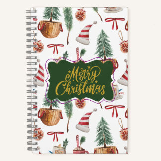 Cahiers de notes de Noël rétro pour journaling