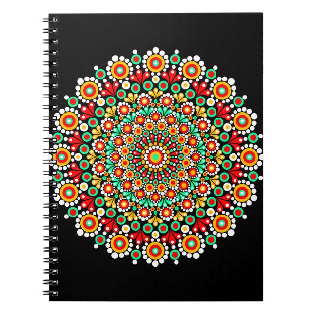 Cahiers Mandala Colorés Point Boho  (Devant)