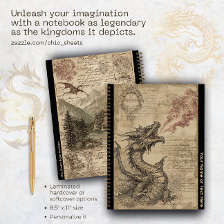 Cahiers personnalisés Dragons et Design Médiéval 2
