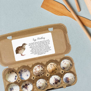 Cail Egg Handing Instruction Carton Care Étiquette