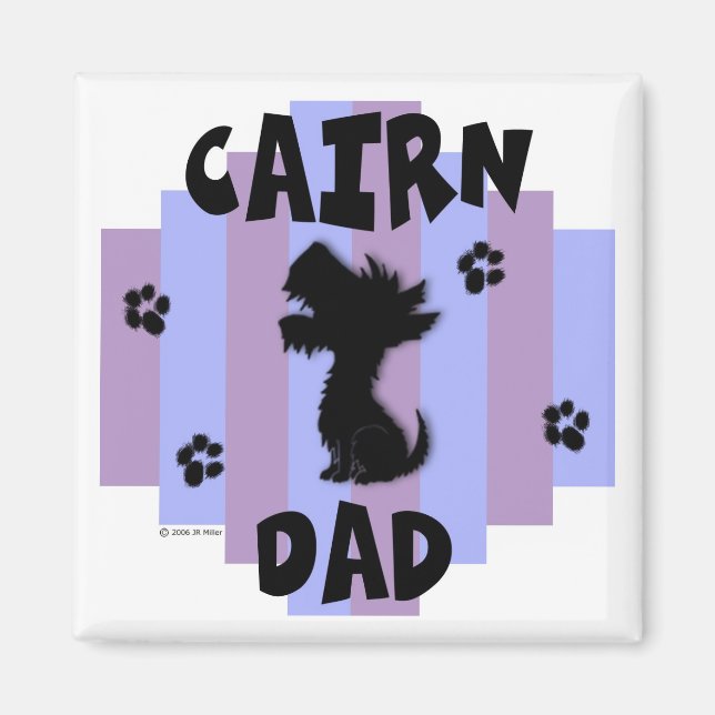 Cairn Dad Magnet (Devant)