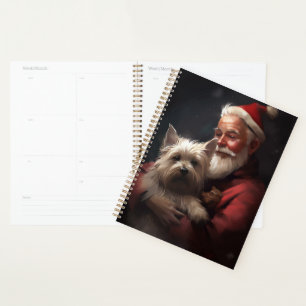 Cairn Terrier avec le Père Noël Fête de Noël
