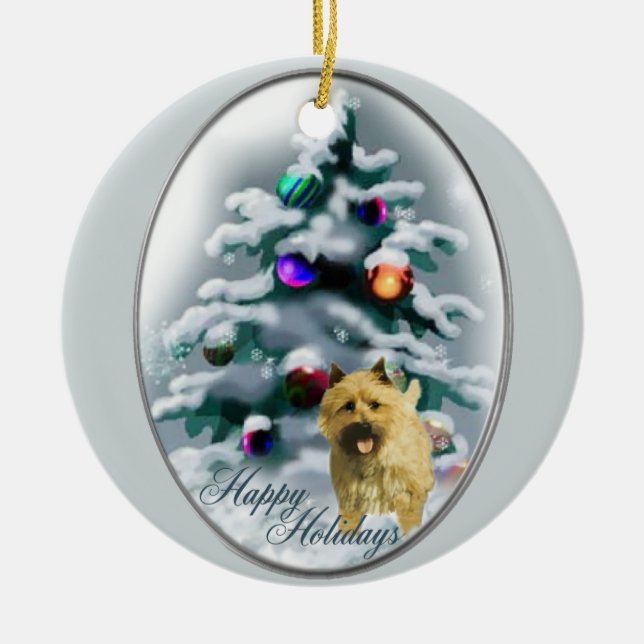 Cairn Terrier Cadeaux de Noël Ornement (Devant)