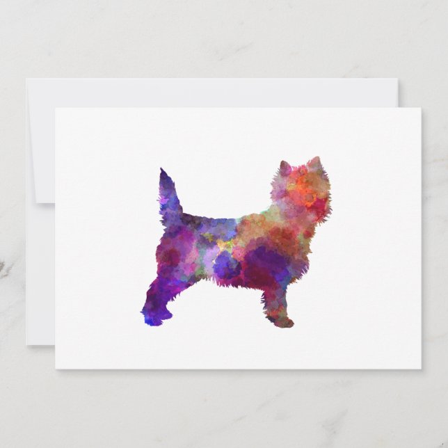 Cairn Terrier in watercolor (Devant)