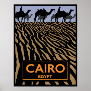 Cairo, Egypt travel poster