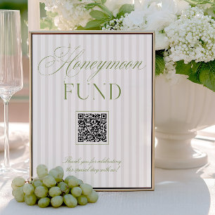 Caisse de Lune de Miel Code QR Panneau Vert Sauge