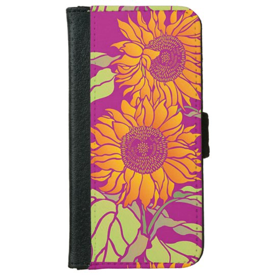 Caisse de portefeuille d'Iphone 6/6s de tournesol